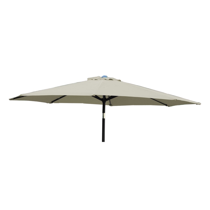 Jeco 6.5' x 10' Aluminum Patio Market Umbrella Tilt with Crank in Tan