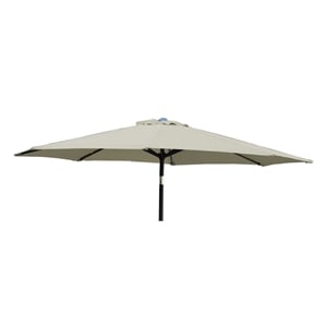 Jeco 6.5' x 10' Aluminum Patio Market Umbrella Tilt with Crank in Tan