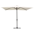 Jeco 6.5' x 10' Aluminum Patio Market Umbrella Tilt with Crank in Tan