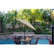 Jeco 6.5' x 10' Aluminum Patio Market Umbrella Tilt with Crank in Tan