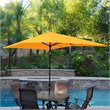 Jeco 6.5' x 10' Aluminum Patio Market Umbrella Tilt with Crank