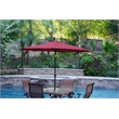 Jeco 6.5' x 10' Aluminum Patio Market Umbrella Tilt with Crank