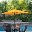 Jeco 6.5' x 10' Aluminum Patio Market Umbrella Tilt with Crank