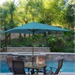 Jeco 6.5' x 10' Aluminum Patio Market Umbrella Tilt with Crank