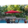 Jeco 6.5' x 10' Aluminum Patio Market Umbrella Tilt with Crank in Red