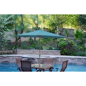 Jeco 6.5' x 10' Aluminum Patio Market Umbrella Tilt with Crank