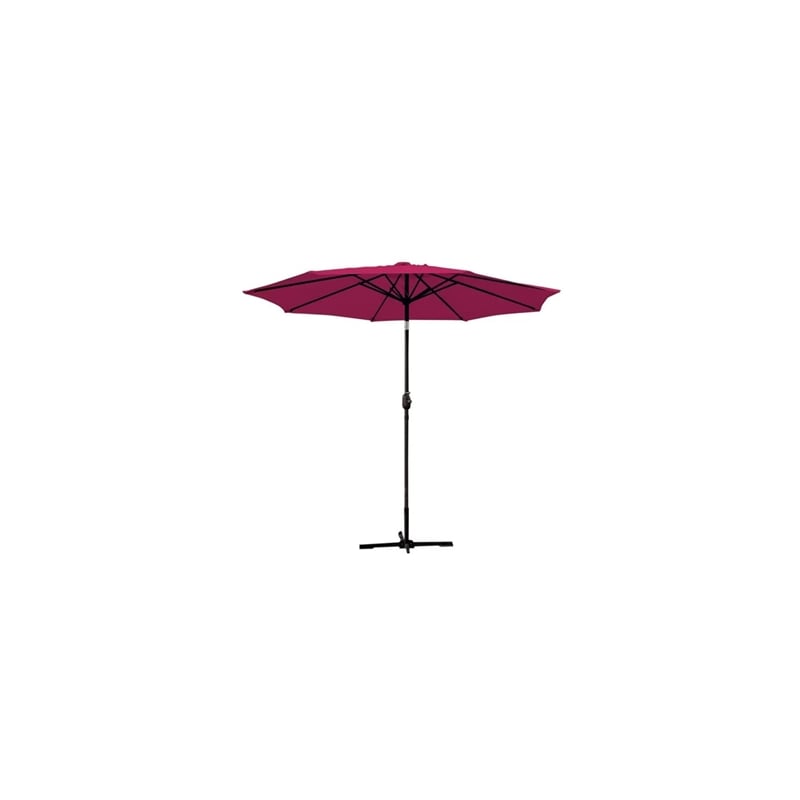 Jeco 6.5' x 10' Aluminum Patio Market Umbrella Tilt with Crank
