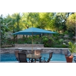 Jeco 6.5' x 10' Aluminum Patio Market Umbrella Tilt with Crank