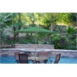 Jeco 6.5' x 10' Aluminum Patio Market Umbrella Tilt with Crank