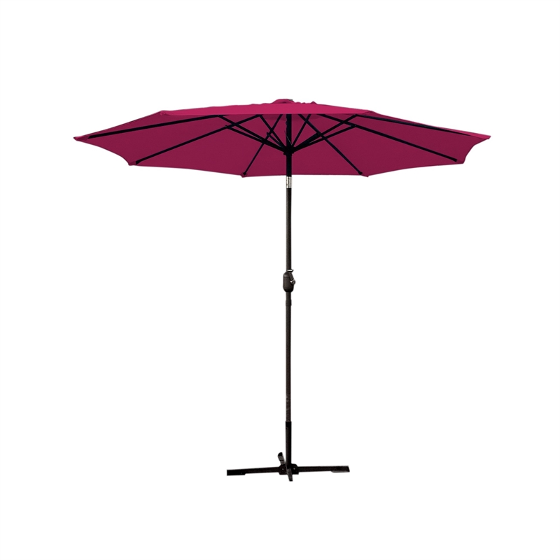 Jeco 9ft. Aluminum Patio Market Umbrella Tilt with Crank