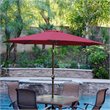 Jeco 9ft. Aluminum Patio Market Umbrella Tilt with Crank