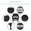 Jeco 3 Piece Resin Wicker Patio Conversation Set in Espresso