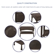 Jeco Wicker Patio Love Seat and Coffee Table Set in Espresso without Cushion