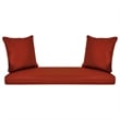Jeco Wicker Patio Love Seat and Coffee Table Set