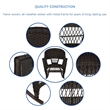 Jeco Resin Wicker Patio Rocker in Espresso (Set of 2)