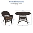 Jeco 5 Piece Wicker Patio Dining Set in Espresso and Brown