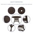 Jeco 5 Piece Wicker Patio Dining Set in Espresso and Brown