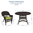 Jeco 5 Piece Resin Wicker Outdoor Patio Dining Set in Espresso w/Green Cushion