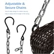 Jeco Resin Wicker Traditional Hanging Porch Swing in Espresso