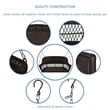 Jeco Resin Wicker Traditional Hanging Porch Swing in Espresso