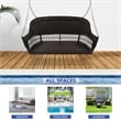 Jeco Resin Wicker Traditional Hanging Porch Swing in Espresso