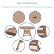 Jeco 5 Piece Wicker Patio Dining Set in Honey and Tan