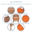 Jeco 5 Piece Wicker Patio Dining Set in Honey and Orange