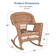 Jeco Resin Wicker Patio Rocker in Honey (Set of 2)