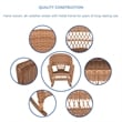 Jeco Resin Wicker Patio Rocker in Honey (Set of 2)
