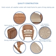 Jeco Wicker Rocker Chair in Honey with Tan Cushion (Set of 2)