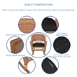 Jeco Wicker Rocker Chair in Honey with Black Cushion (Set of 2)