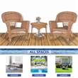 Jeco 3 Piece Resin Wicker Outdoor Patio Rocker Chair Set in Honey