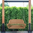 Jeco Resin Wicker Traditional Hanging Porch Swing in Honey