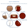 Jeco Honey Resin Wicker Hanging Porch Swing with Cushion in Red