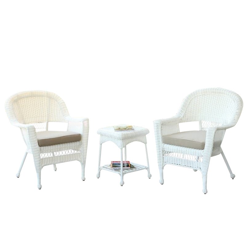 Jeco white 2025 wicker chairs