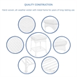 Jeco 3 Piece Wicker Conversation Set in White with Tan Cushions
