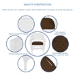 Jeco 3 Piece Wicker Conversation Set in White with Brown Cushions