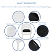 Jeco 3 Piece Wicker Conversation Set in White with Black Cushions