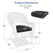 Jeco Wicker Chair in White with Black Cushion (Set of 2)