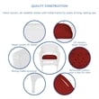 Jeco 5 Piece Resin Wicker Outdoor Patio Dining Set in White with Red Cushion