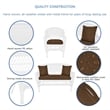 Jeco 4pc Wicker Conversation Set in White with Cocoa Brown Cushions