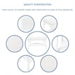 Jeco 4pc Wicker Conversation Set in White with Brick Orange Cushions