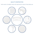 Jeco 4pc Wicker Conversation Set in White with Green Cushions