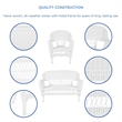 Jeco 5 Piece Resin Wicker Modern Patio Sofa Set in White