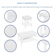 Jeco 5 Piece Resin Wicker Modern Patio Sofa Set in White