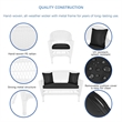 Jeco 5pc Wicker Conversation Set in White with Black Cushions