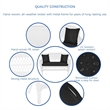 Jeco Wicker Patio Love Seat and Coffee Table Set in White with Black Cushion
