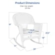 Jeco Resin Wicker Patio Rocker in White (Set of 2)