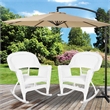 Jeco Resin Wicker Patio Rocker in White (Set of 2)