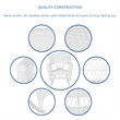 Jeco 3 Piece Resin Wicker Outdoor Patio Rocker Chair with End Table Set in White